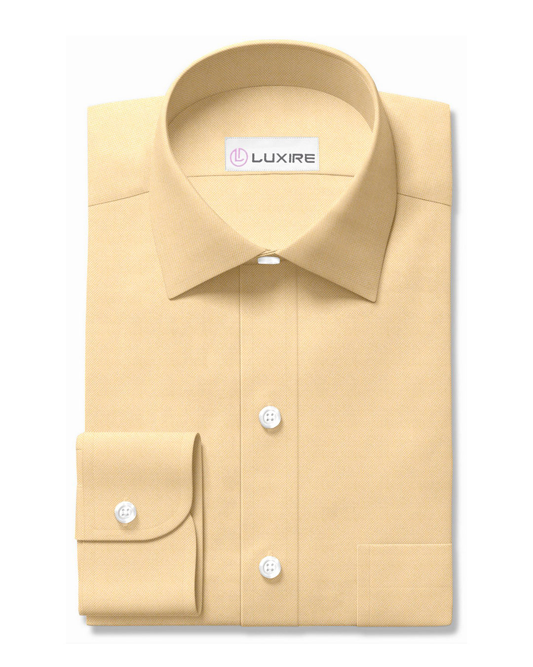 Wrinkle Free Travel Oxford: Egg Nog Yellow