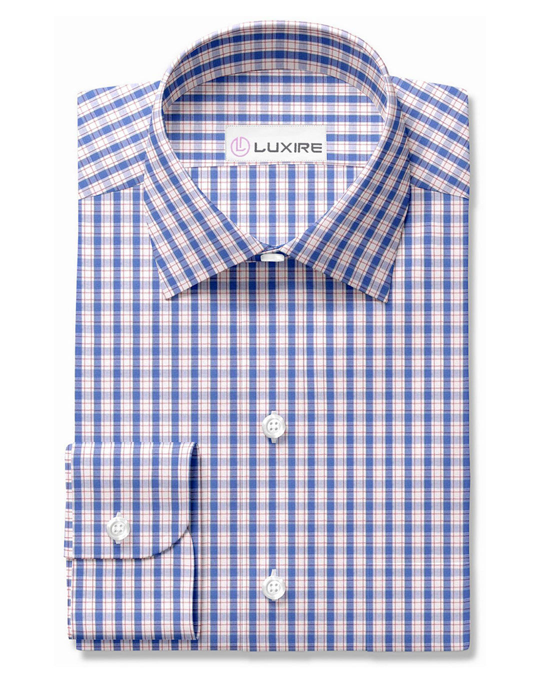 Summer Shirt:Blue Red Tattersall