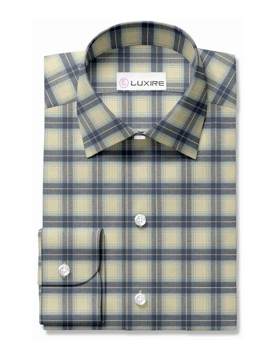 Ecru Grey Light Plaid - 1