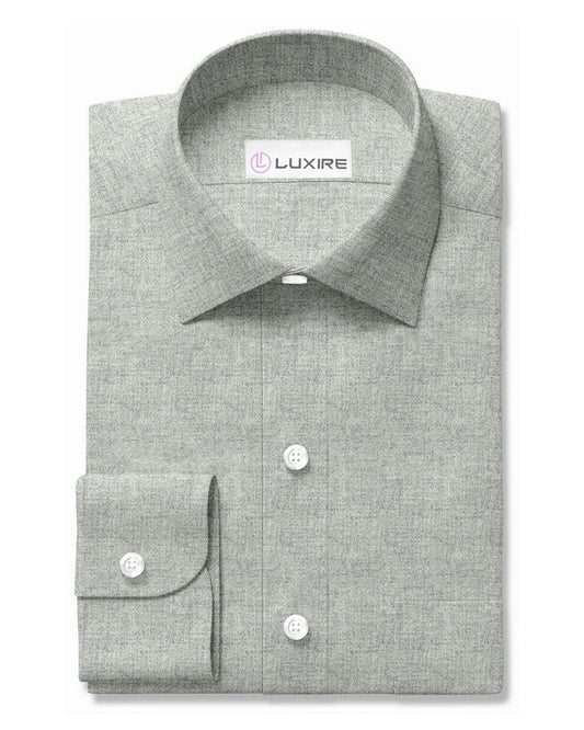 Heather Grey Gabardine Shirt