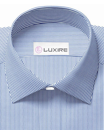 Luxire Privilege Collection Blue Stripes on White
