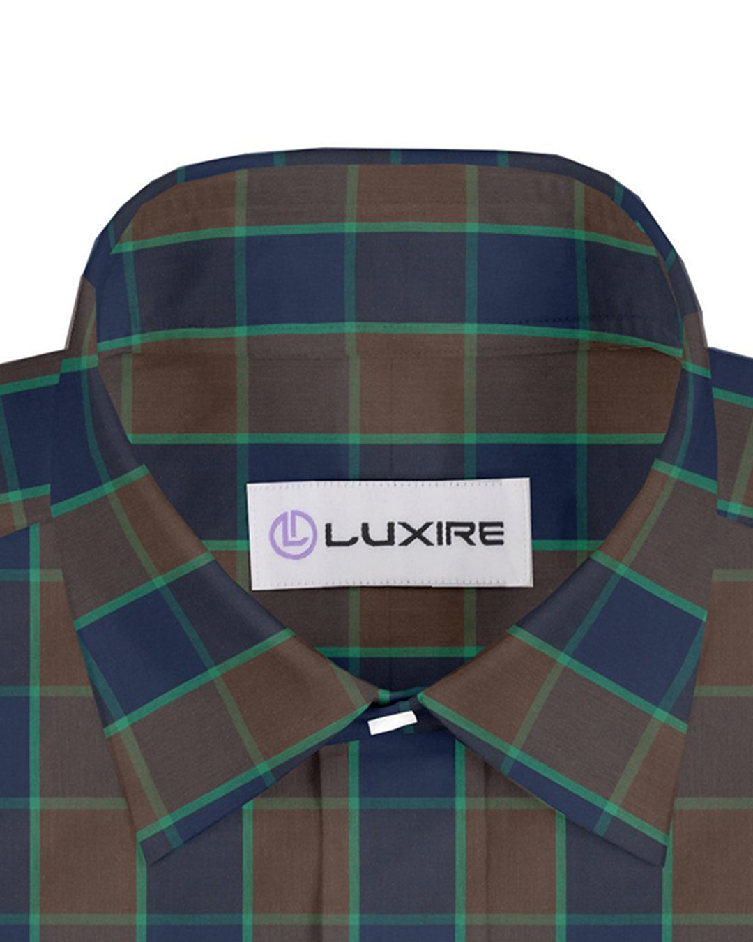 Navy Brown Green Large Checks - 2