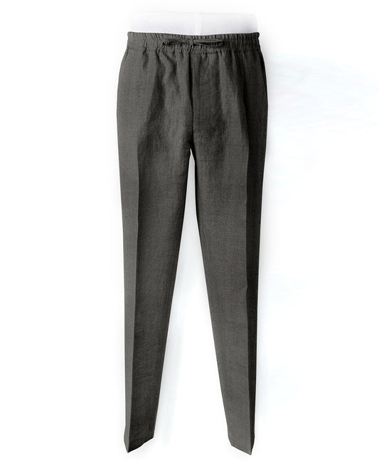 Ash Grey Twill Drawstring Pants