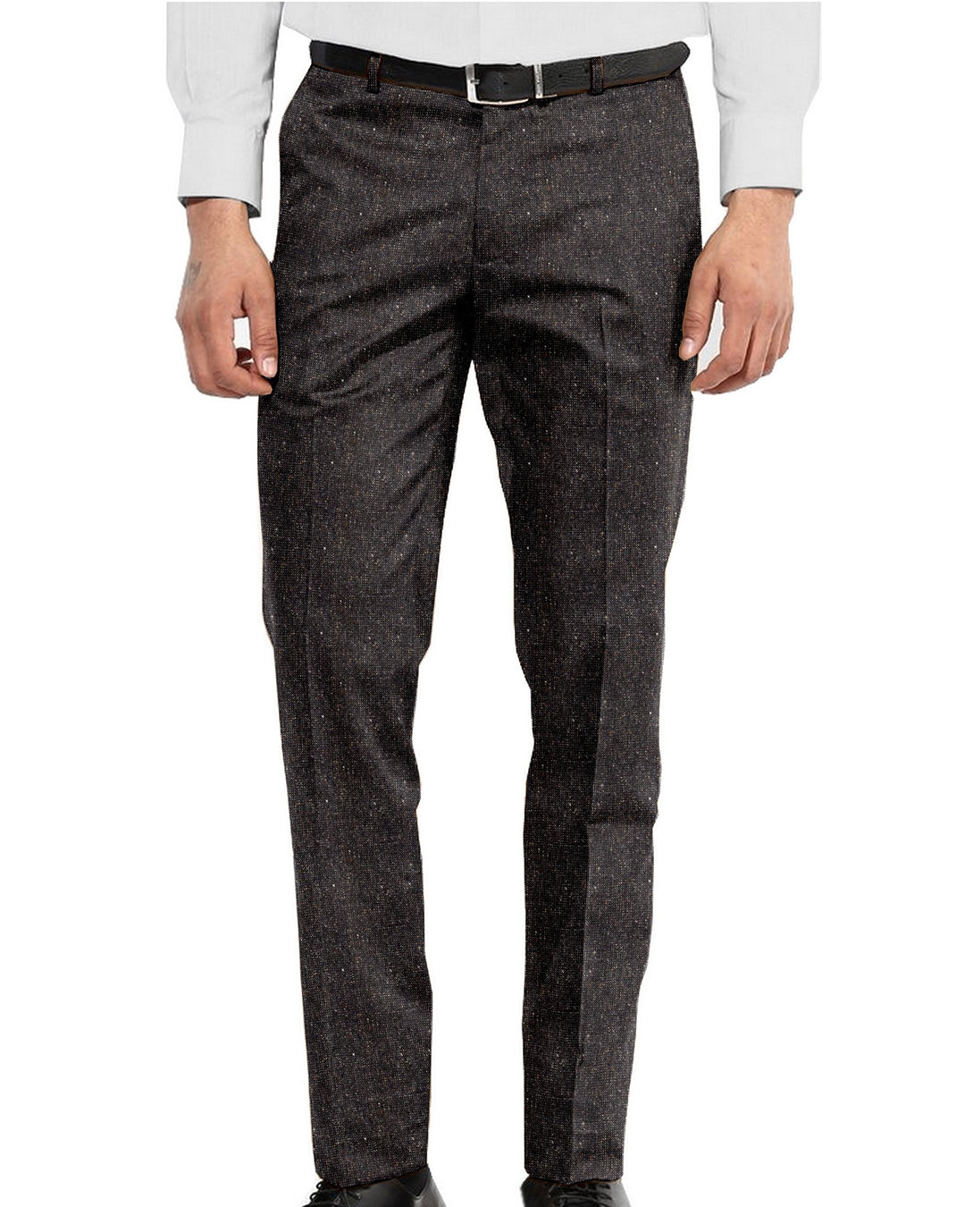 Molloy Plain Donegal Tweed Pants - Dark Brown - 1