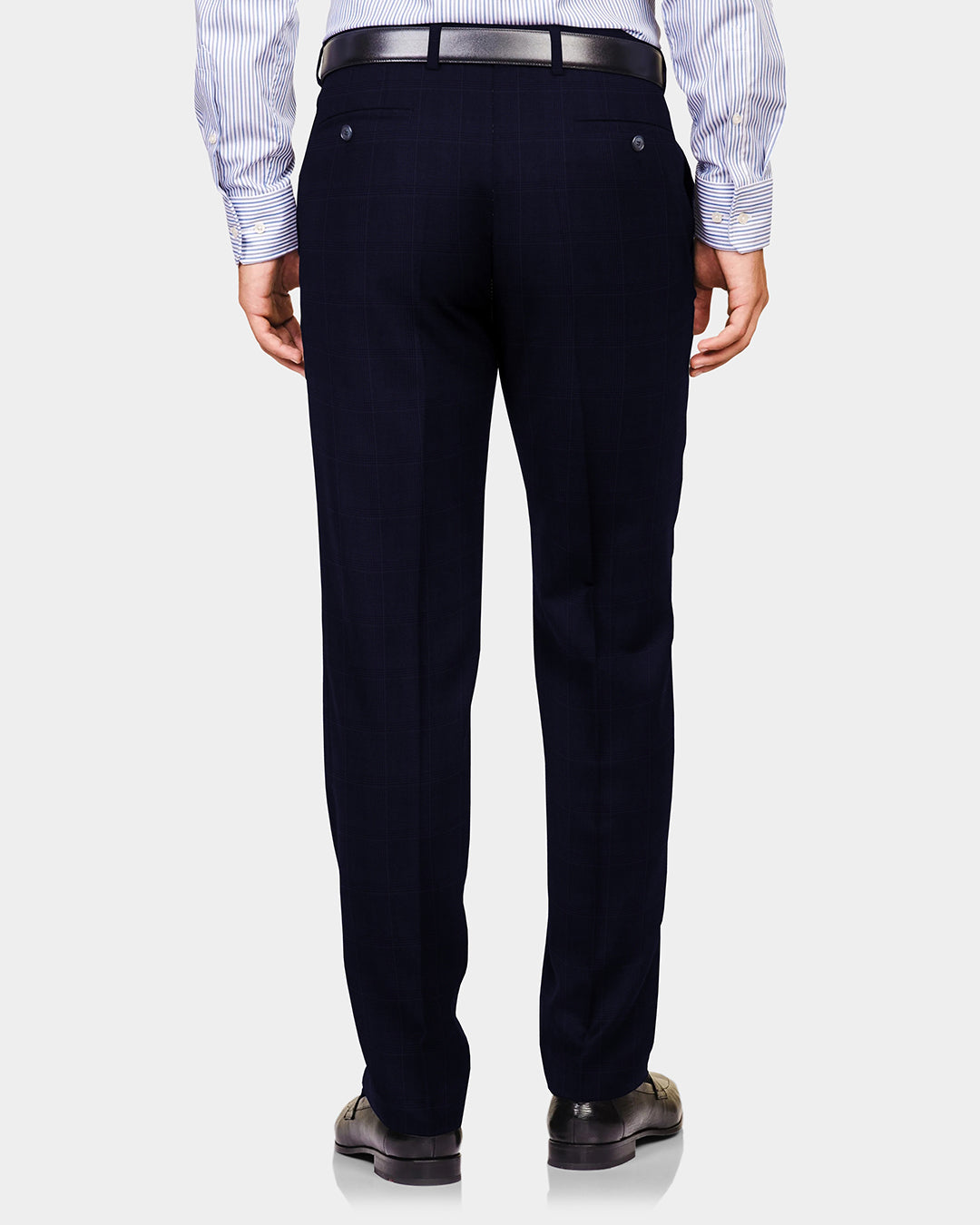 Drago: Super 160s Navy Prince of Wales Checks Suit - 5