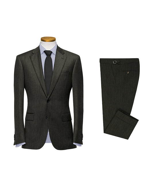 VBC: Brown Grey Twill Suit