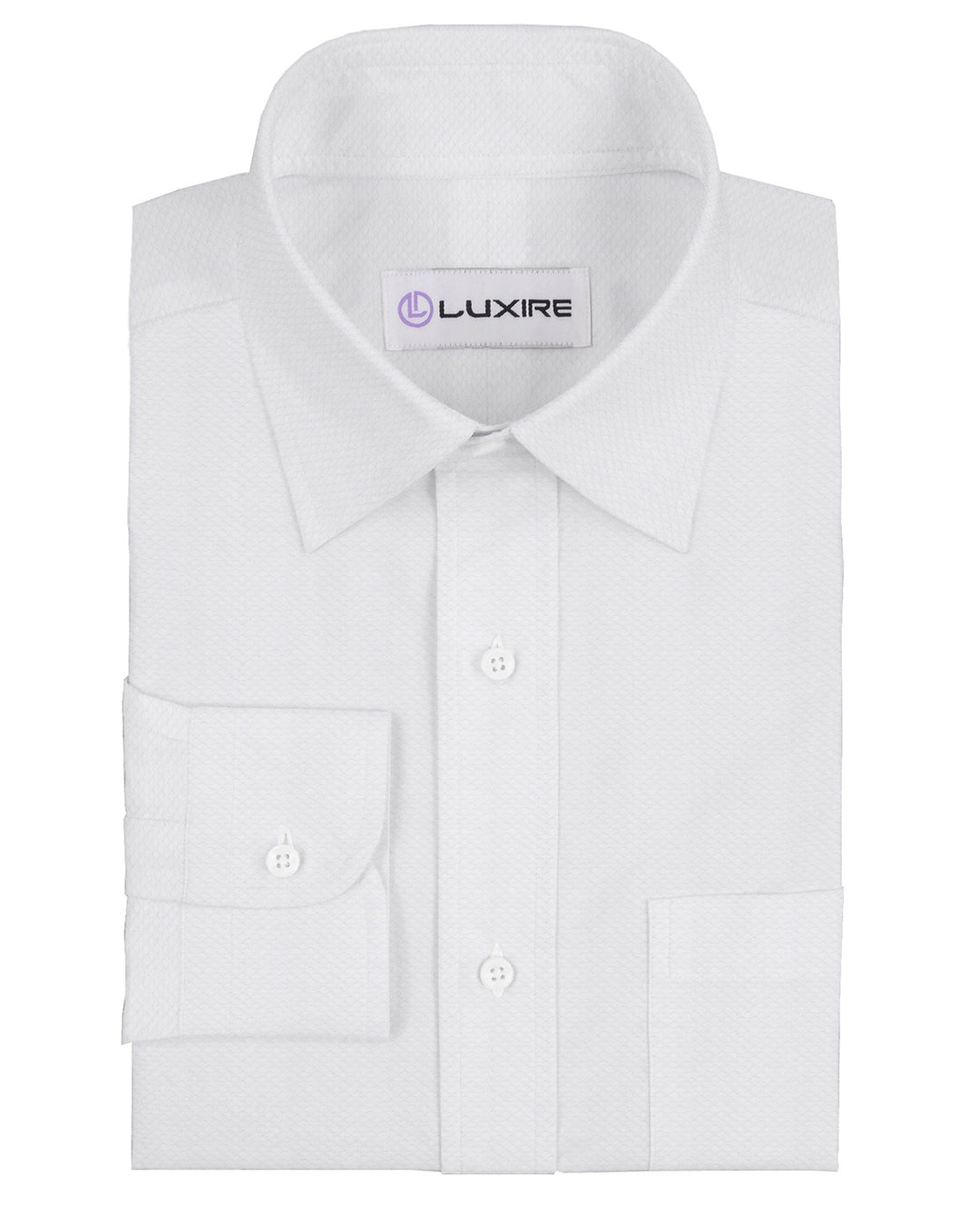 Grandi and Rubinelli White Textured Classic Shirt