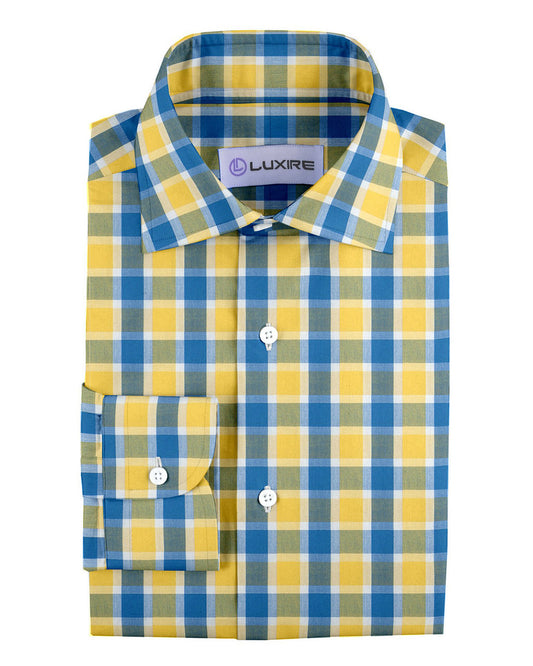 Friday Shirt:Blue Yellow Tattersall