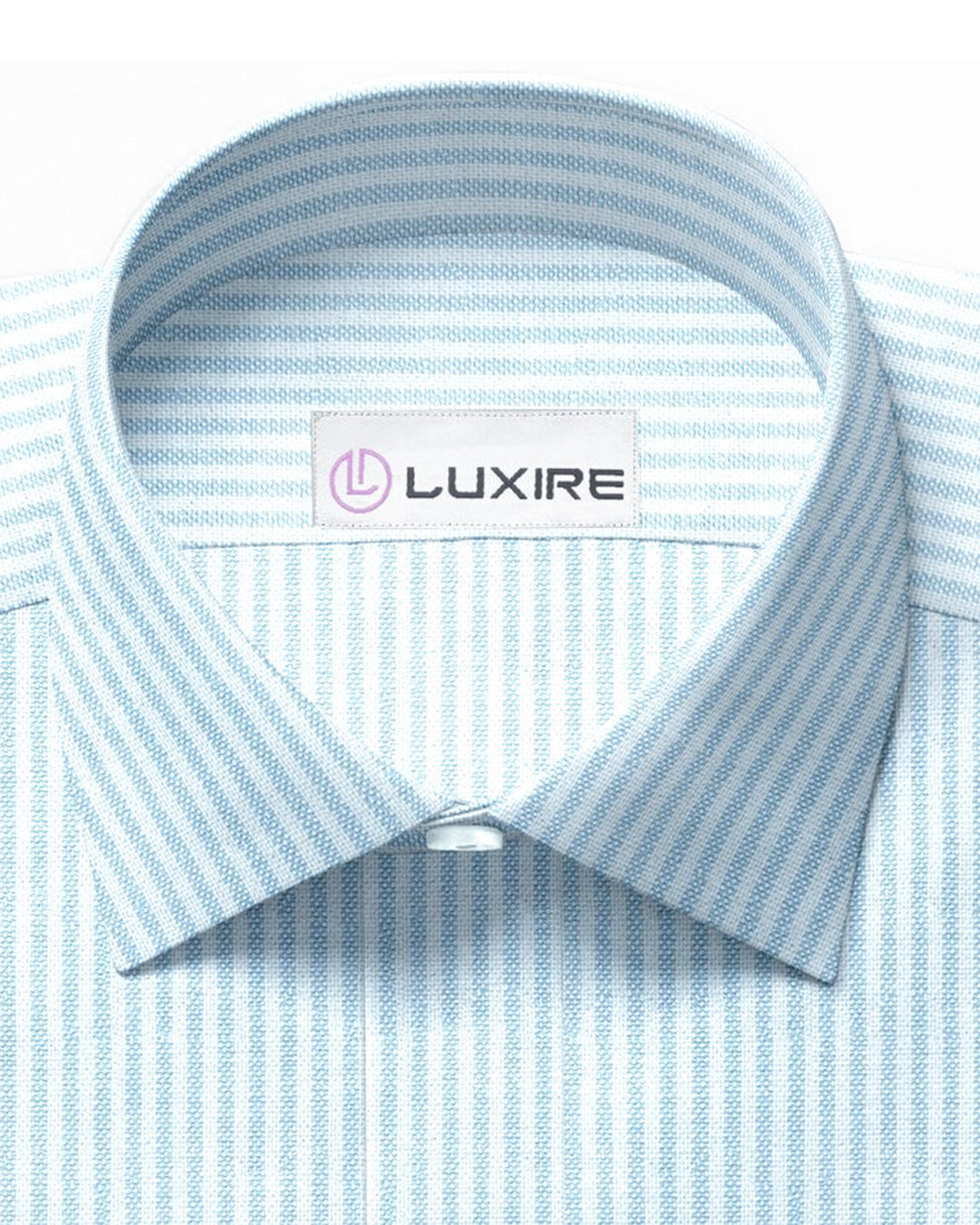 Pale Blue Dress Stripes Oxford - 2