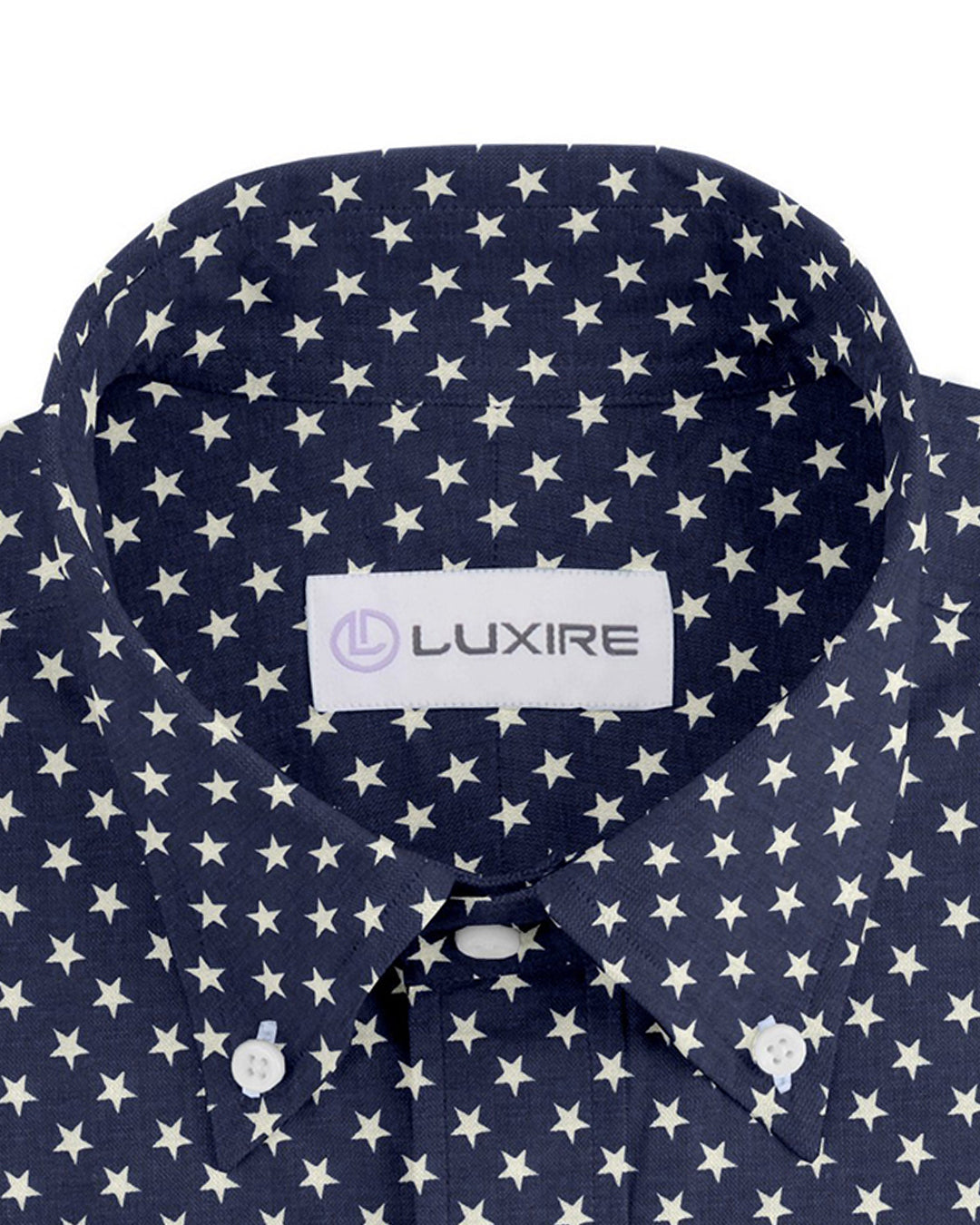 Indigo Denim Printed Stars - 2