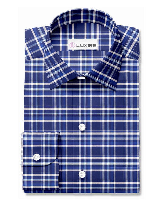 Easy-to-Iron Blue White Checks