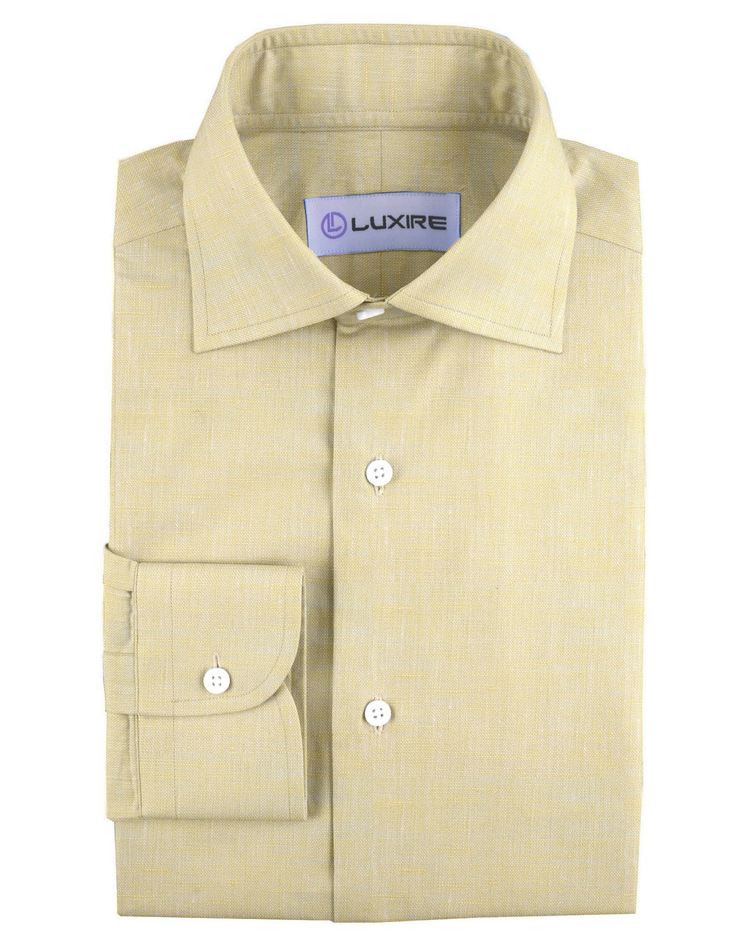 Pullover Shirt in Pale Yellow Linen